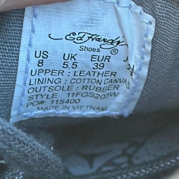Ed Hardy Gas Leak Suede Sneakers Women’s Sz 8 - Picture 11 of 13